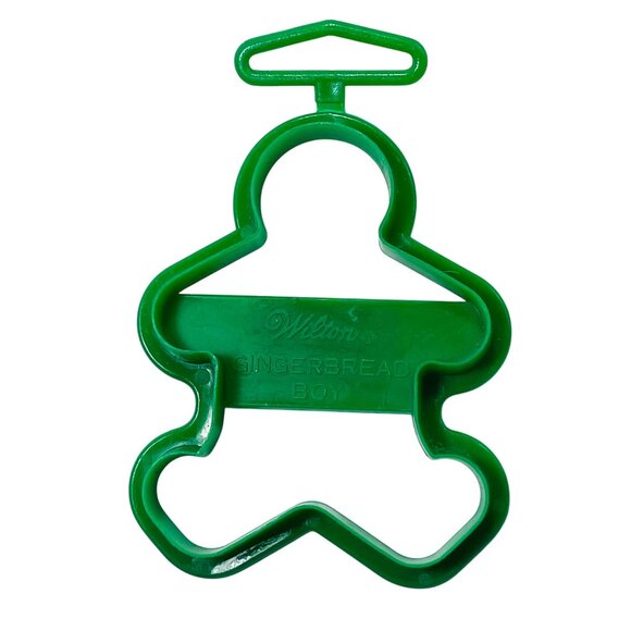 Wilton Vintage 1993 Green Gingerbread Boy Cookie Cutter - Picture 1 of 4
